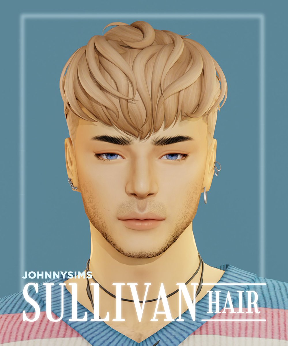 Sullivan Hair is now up for download ✨

📌Get it on my patreon! Link in my bio.
(public release on 05/10)

#TS4 #TheSims4 #sims4cc #s4cc