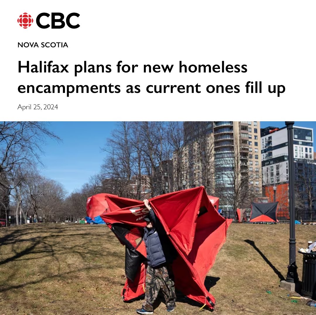 After 9 years of Trudeau/Fraser, Halifax has dozens of tent encampments. This is in the housing minister’s own province. It wasn't like this before Trudeau, and it won't be like this after he's gone. cbc.ca/news/canada/no…