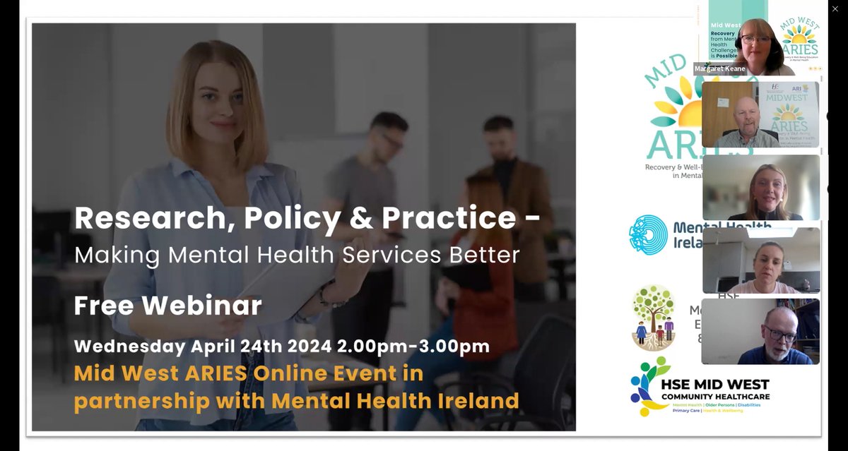 Missed this weeks' webinar on Research, Policy & Practice? You can now view YouTube - youtube.com/watch?v=ZLjdZt… or listen to our podcast spotifyanchor-web.app.link/e/3YgUgnvc5Ib. Also available on Spotify. @MentalHealthIrl @MHER_Ire @CommHealthMW @RuthMelia3