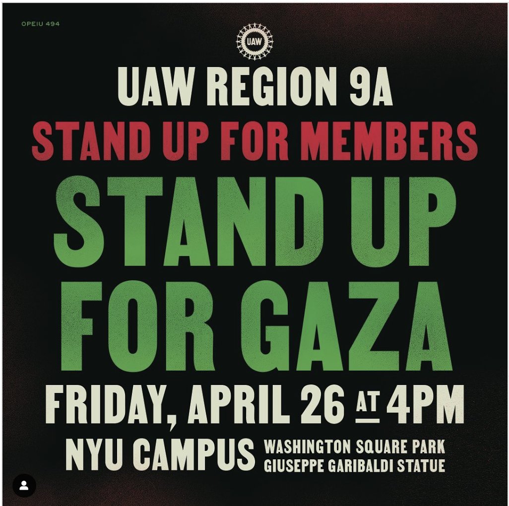 NY - this is today. Free Palestine!