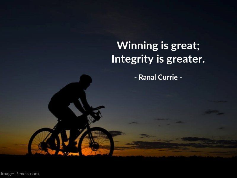 Winning is great; integrity is greater. #quote #quotesmith55 #winning #integrity #FridayFundamentals
