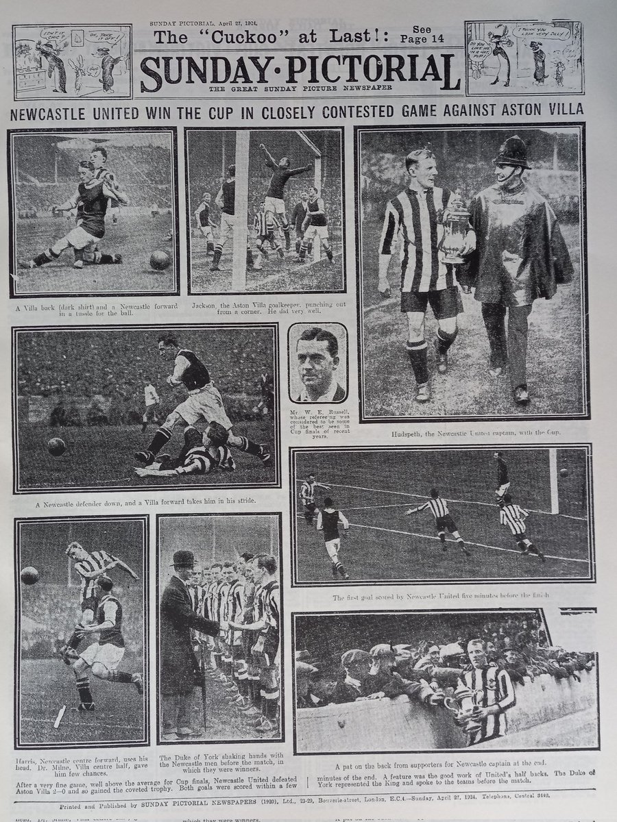 100 Years Ago Today @AVFCOfficial first Wembley🏆 Final @NUFC 2 (Harris, Seymour) @AVFCOfficial 0 Gate 91,695 @WembleyArchive #astonvillafootballclub #astonvillafc #astonvilla #avfc #NewcastleUnited #Wembley #FACUPFINAL #Wembley24