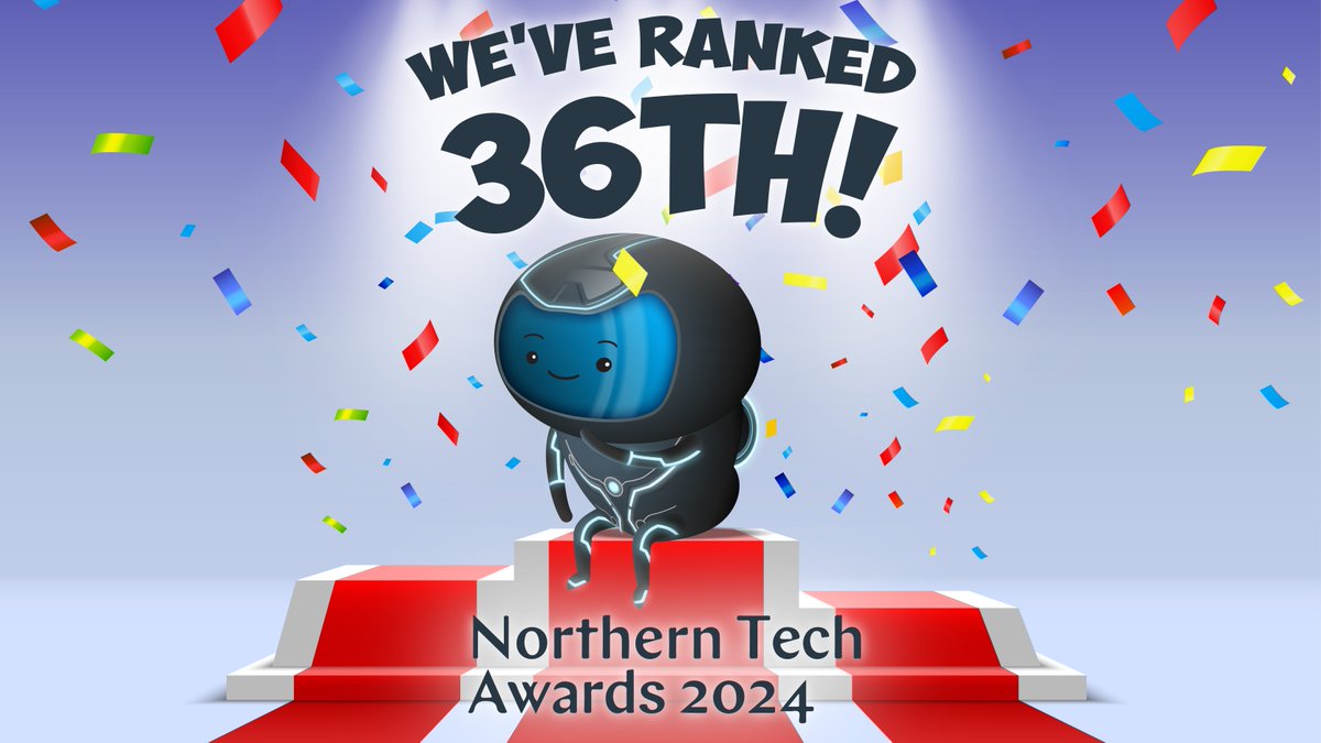 We've moved up from 65th to 36th in the Top 100 Northern Tech Companies! It's great recognition for our team, and we'll keep climbing those ranks! 🏆🎉 Many thanks to our hardworking team, and for the support of our customers! #NorthernTechAwards #RisingStars #celebrate