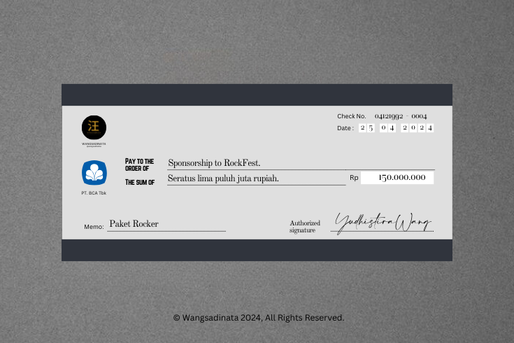 ㅤㅤ
Sebuah amplop berisi cek telah dikirimkan untuk @ROCKFEST2024 <a href="/kilaubiru/">Oliver</a> 
ㅤㅤ