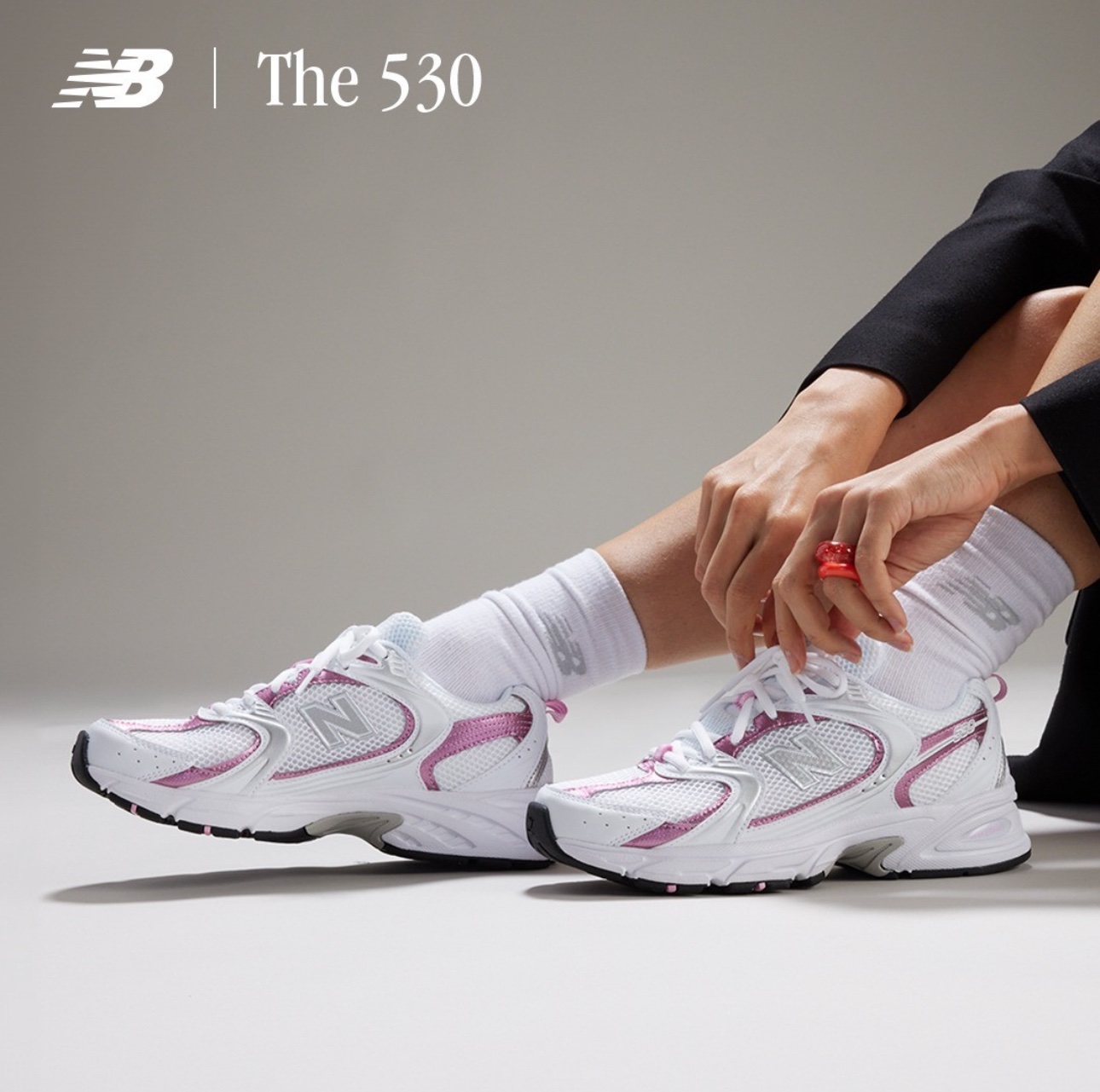 ☆ユニセックス☆New Balance 530 White with pink sugar New Balance Kids 530 