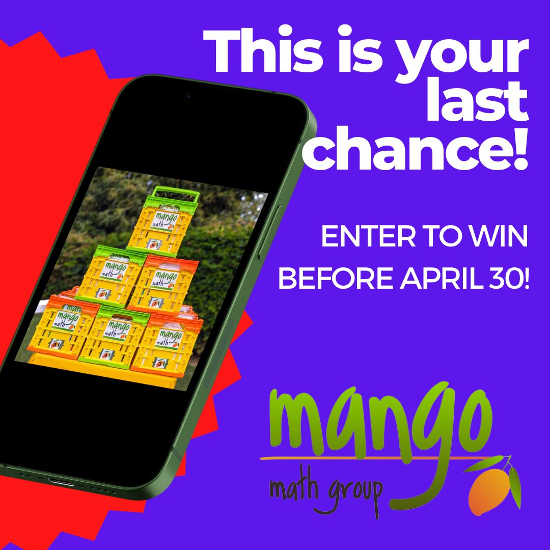 🍎📚 Calling all educators, parents, and math enthusiasts! It's your chance to WIN a Mango Math Grade Level Kit of your choice! All entries MUST be received by April 30th! Entering is easy: stemfinity.com/pages/stem-giv… #MathGiveaway #STEMeducation #MangoMath #GiveawayAlert