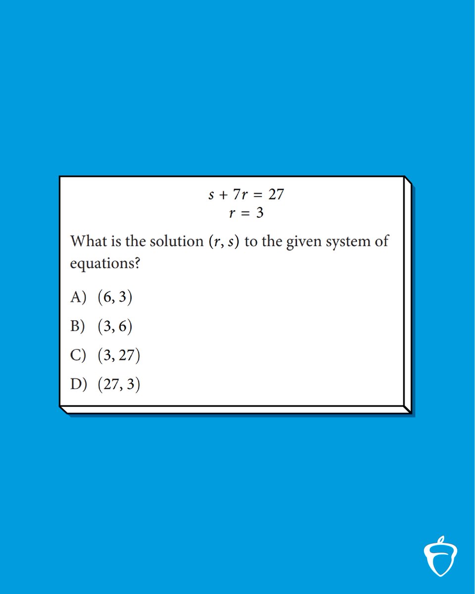 Reply with your answer to this #SATPractice question, and we'll post the right one later today!