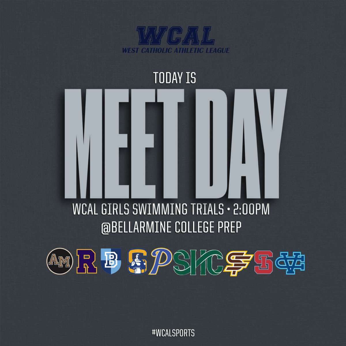 WCAL Girl's Swimming Trials today! Admission will be charged. GoFan: WCAL.