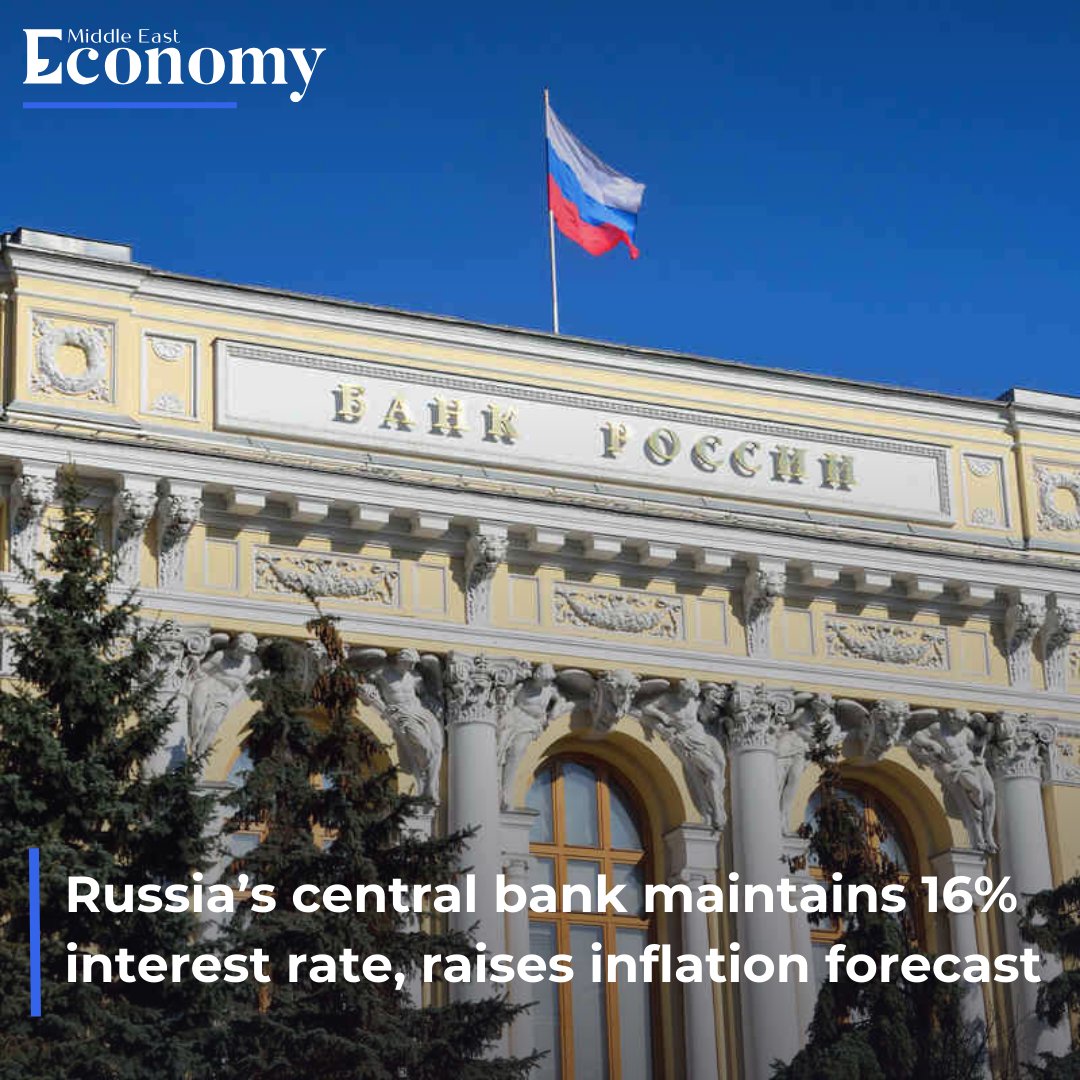 Russia’s central bank opted to keep its key interest rate steady at 16% for the third consecutive meeting, acknowledging persistent inflationary pressures, and revised inflation forecasts for 2024. Read more: economyglobal.com/news/russias-c…
#Russia #InterestRate #Banking #Finance