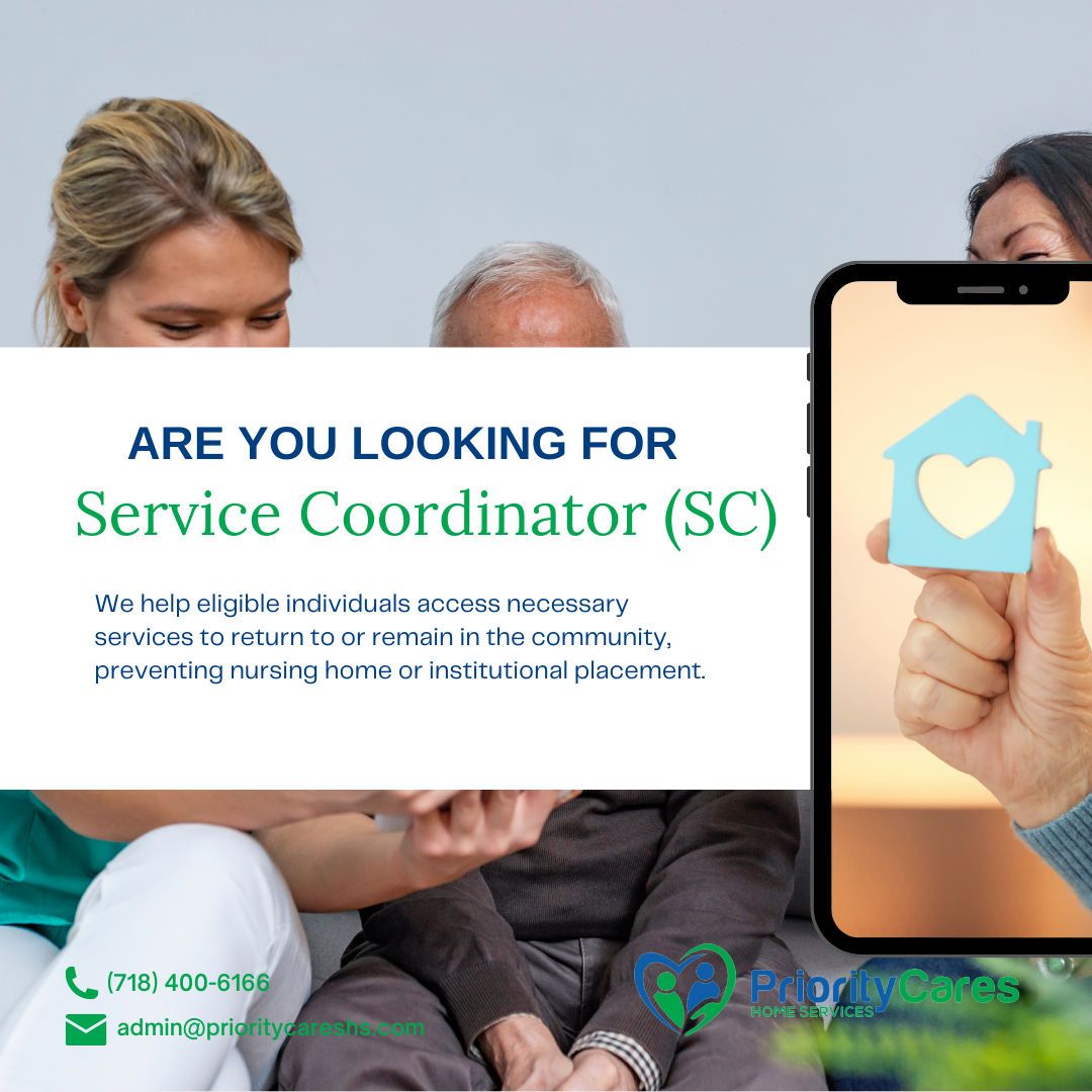 In search of a Service Coordinator? Let's connect and explore how we can fulfill your needs together. 

#ServiceCoordinator #JobSearch #caregivers #homecare #eldercare #elderpeople #prioritycareshs #mentalhealth