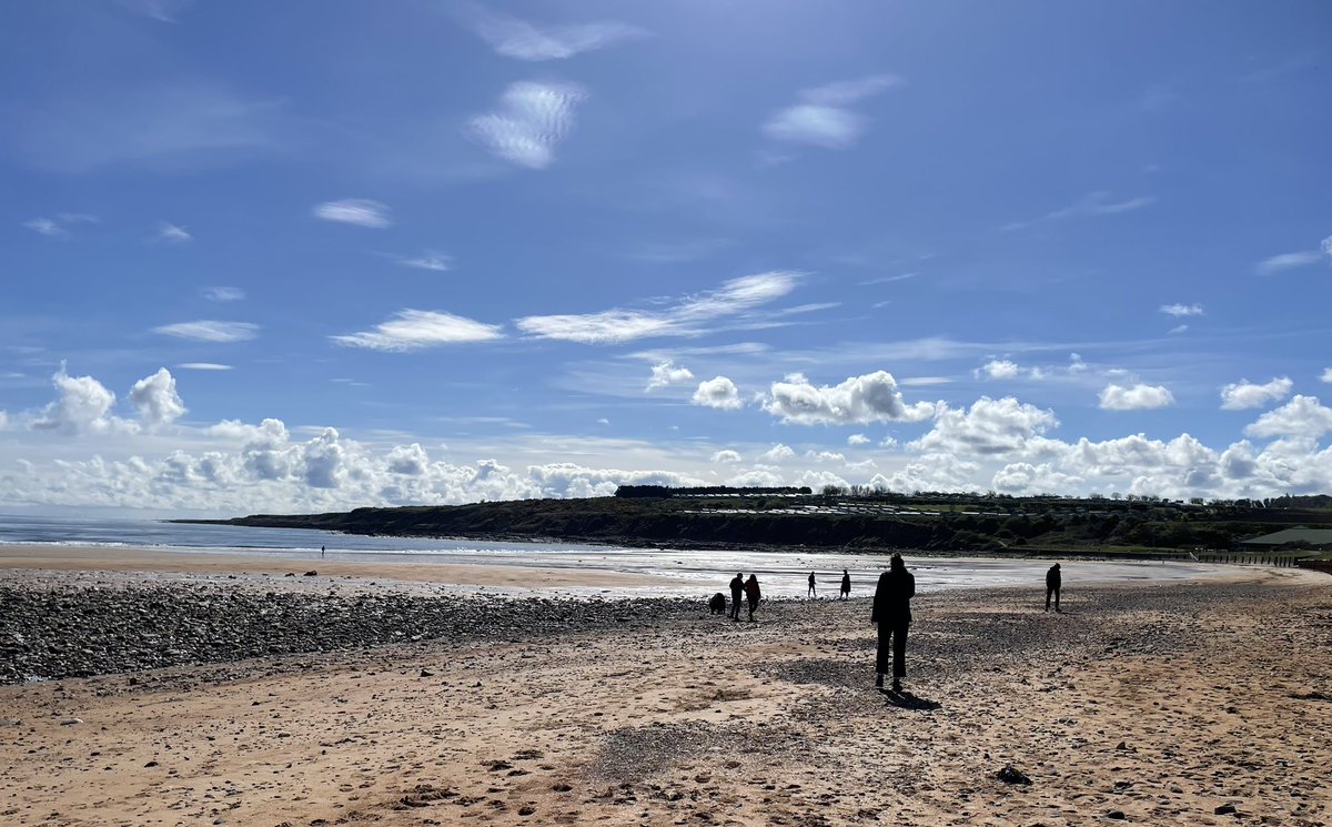 A beautiful day for the close of the @sgsah @BCScotland #EarthScholarships2024 on the beach at St Andrews, exploring DRIFT, organised by @ELaugt & colleagues @StLeonards_PGs