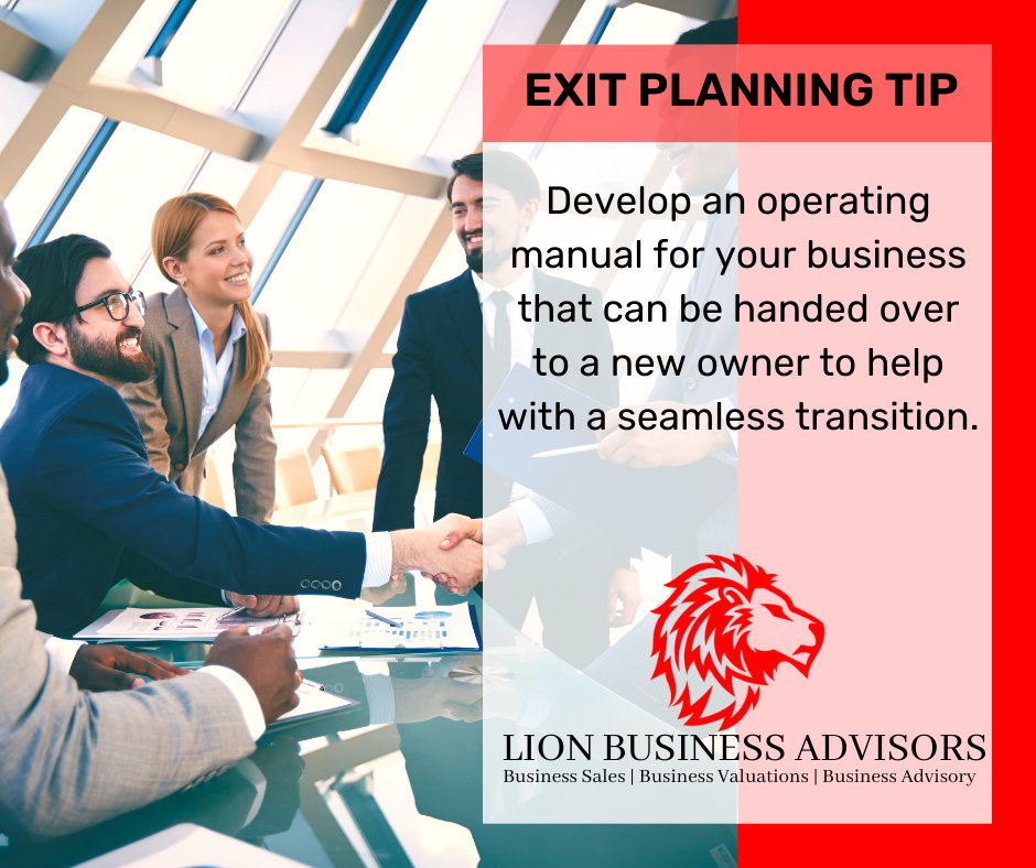 Develop and operating manual for your business that can be handed over to a new owner to help with a seamless transition #business #owner #success #exitplanning