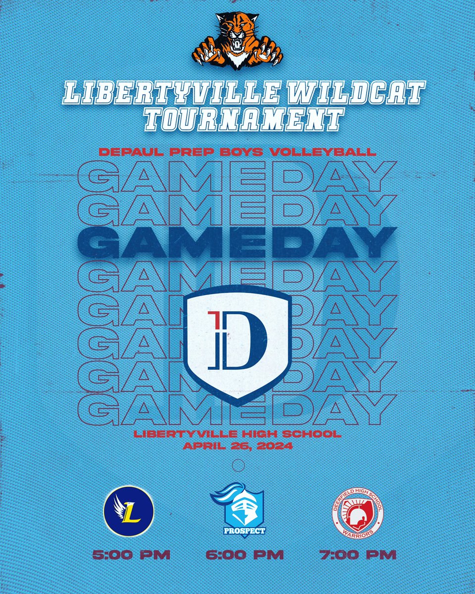 On the road to Libertyville for the Wildcat Tournament. Cheer the Rams on as they battle for the “W’s” against Leyden, Prospect, and Deerfield! Play begins at 5:00p.