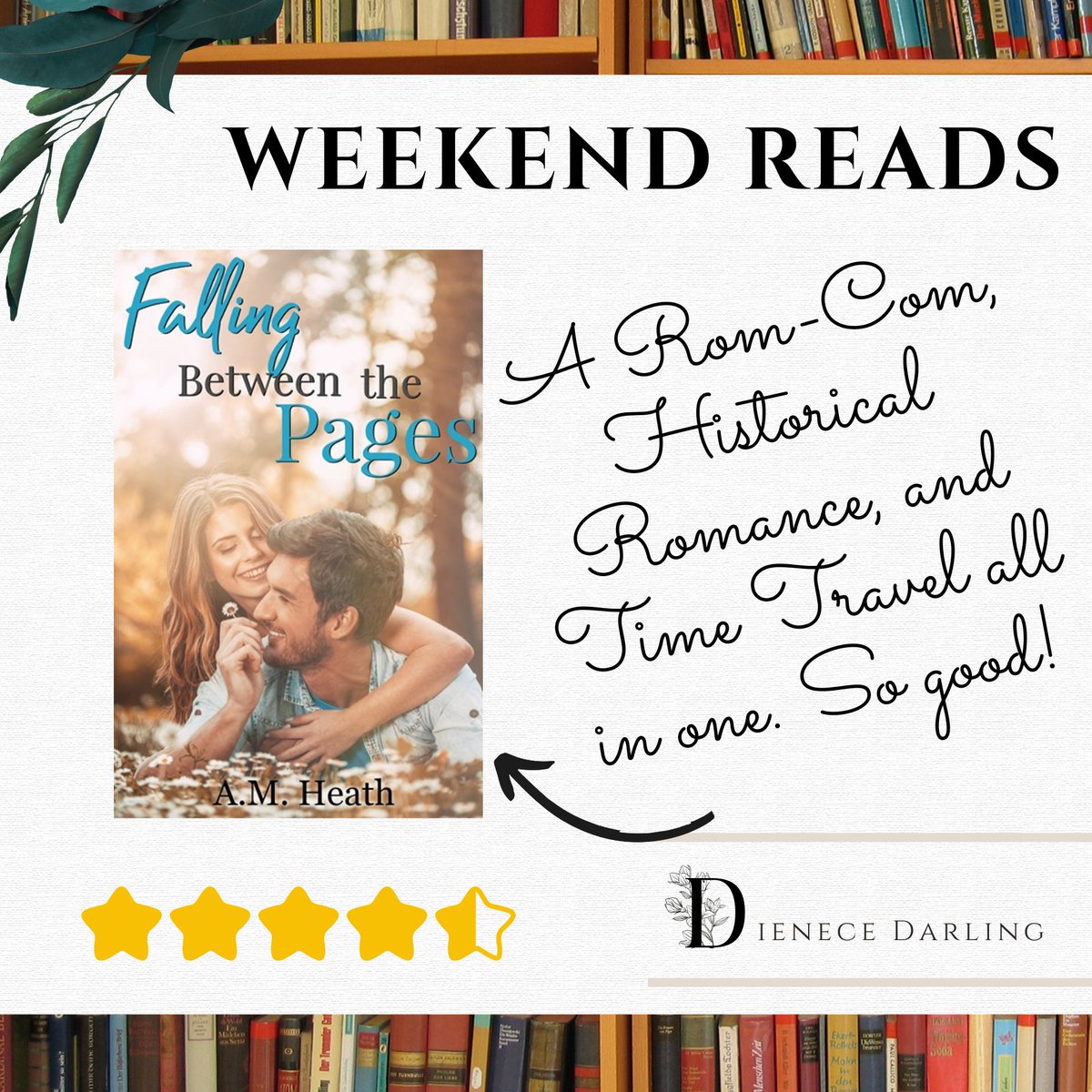 This was such a fun concept! Two writers forced to write a book together decide to send their characters back to the old west. Not only do their characters fall in love, but the authors do too! So good.

#fallingbetweenthepages #weekendreads