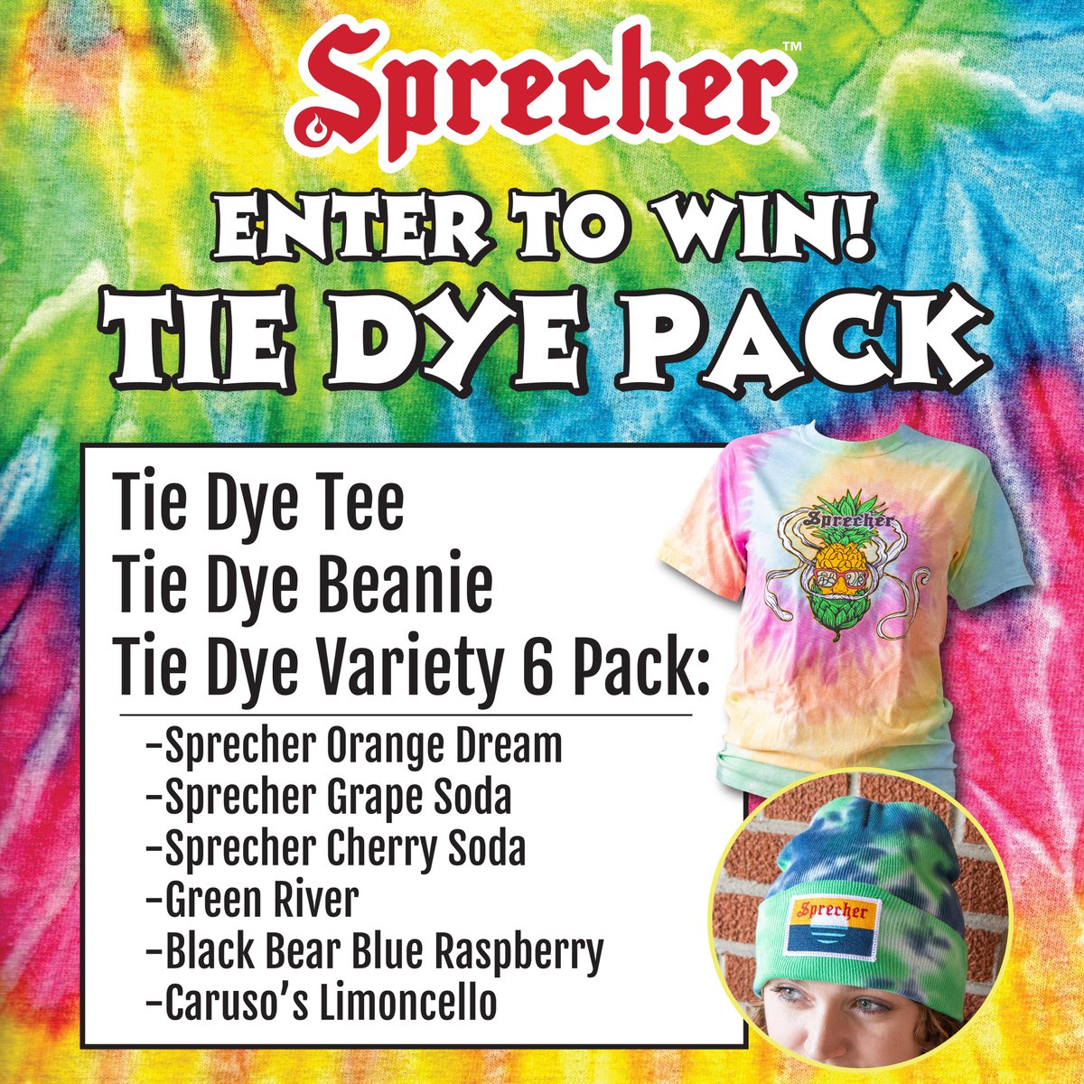 🌈 Tie Dye Friday GIVEAWAY! 🌈 Enter to win a Tie Dye T-Shirt, Tie Dye Beanie, and a Tie Dye Variety 6-Pack of Sodas. *Giveaway ends 04/28/2024; prize ships nationally* *We will never ask for bank or credit card info; Winner will be notified via email; Please be aware of scam…