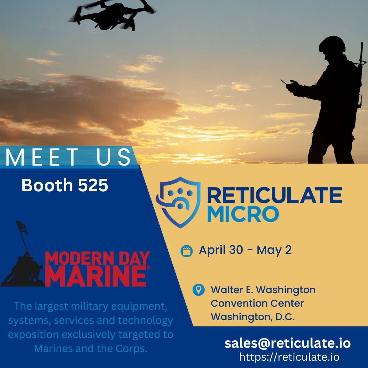 Join us at @ModernDayMarine next week in Washington D.C. Stop by Booth #525 hosted by Phase II and learn more about Reticulate's #TACSAT, assured #video and next-gen #SATCOM #terminal products underpinned by post-quantum #encryption. See our #VAST video-compression demo and the…