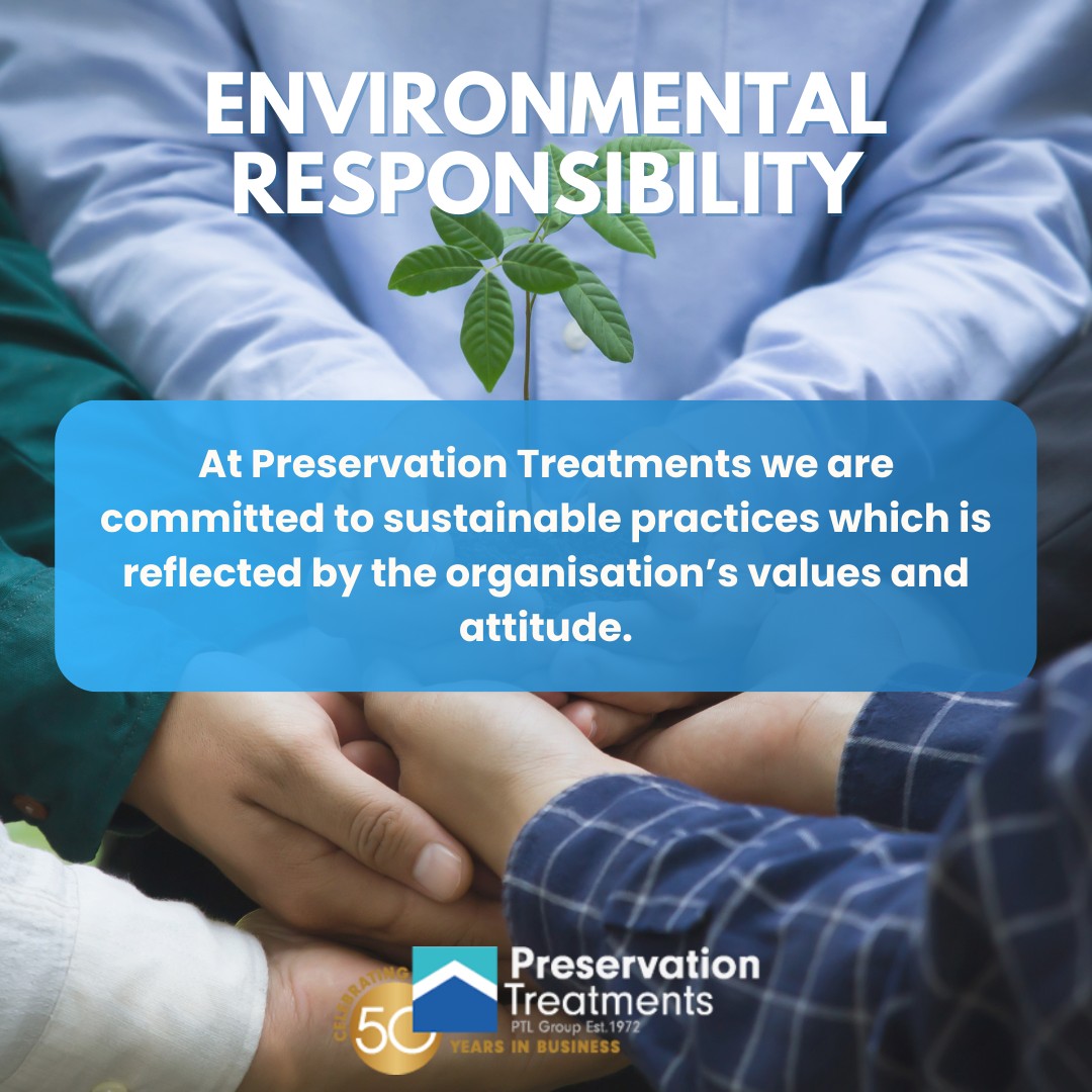 At Preservation Treatments, our dedication to sustainable practices is evident in our organisation's values and approach 🌱

#PreservationTreatments #EnvironmentalResponsibility #Sustainability #Environment
