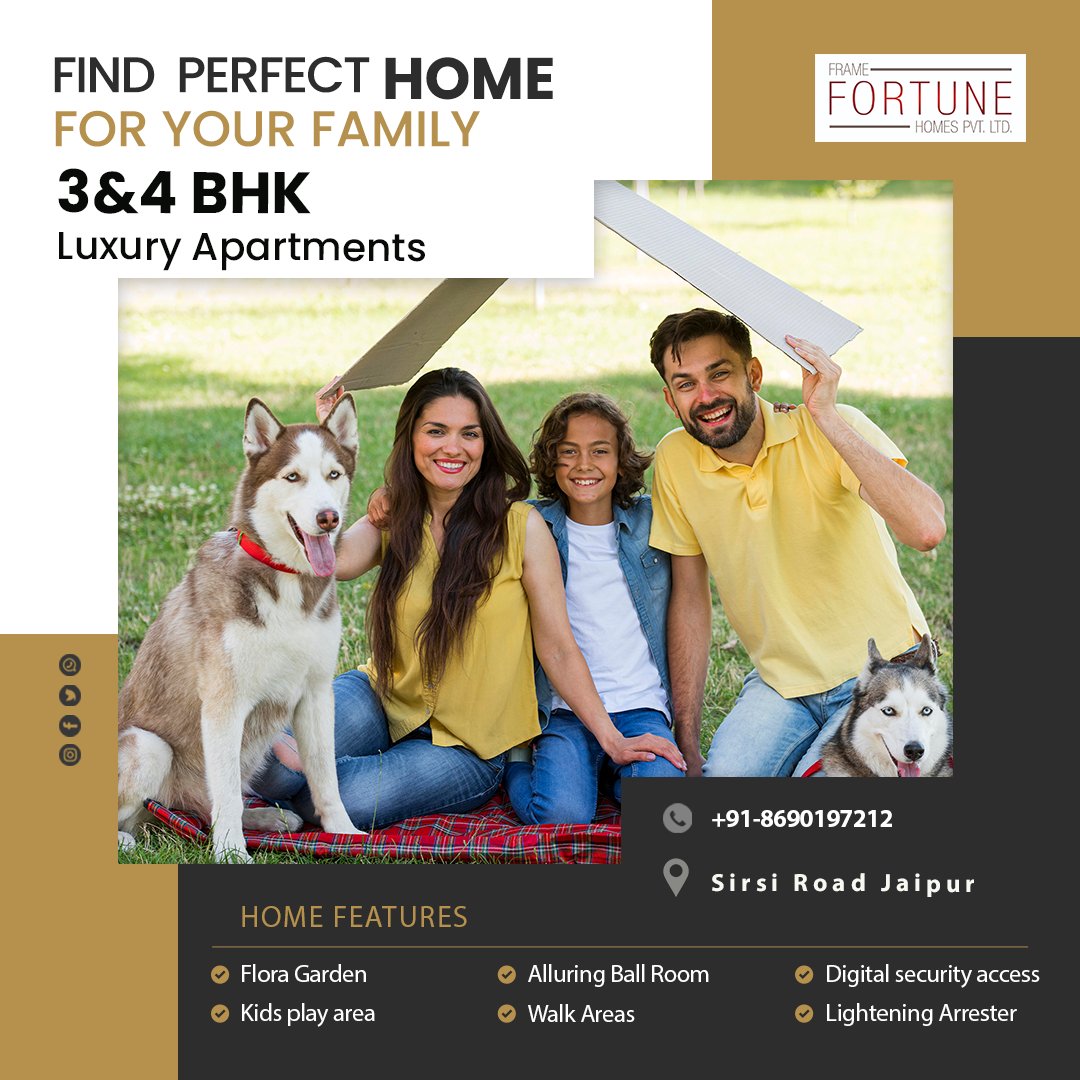 Are you ready to find a place that not only matches your aspirations but also comforts your soul? Look no further! At Frame Fortune Homes in Jaipur, your dream home awaits with open arms and luxurious amenities.
+91-8690197212
shorturl.at/fhtJM
#flatsforsale #flats #homes
