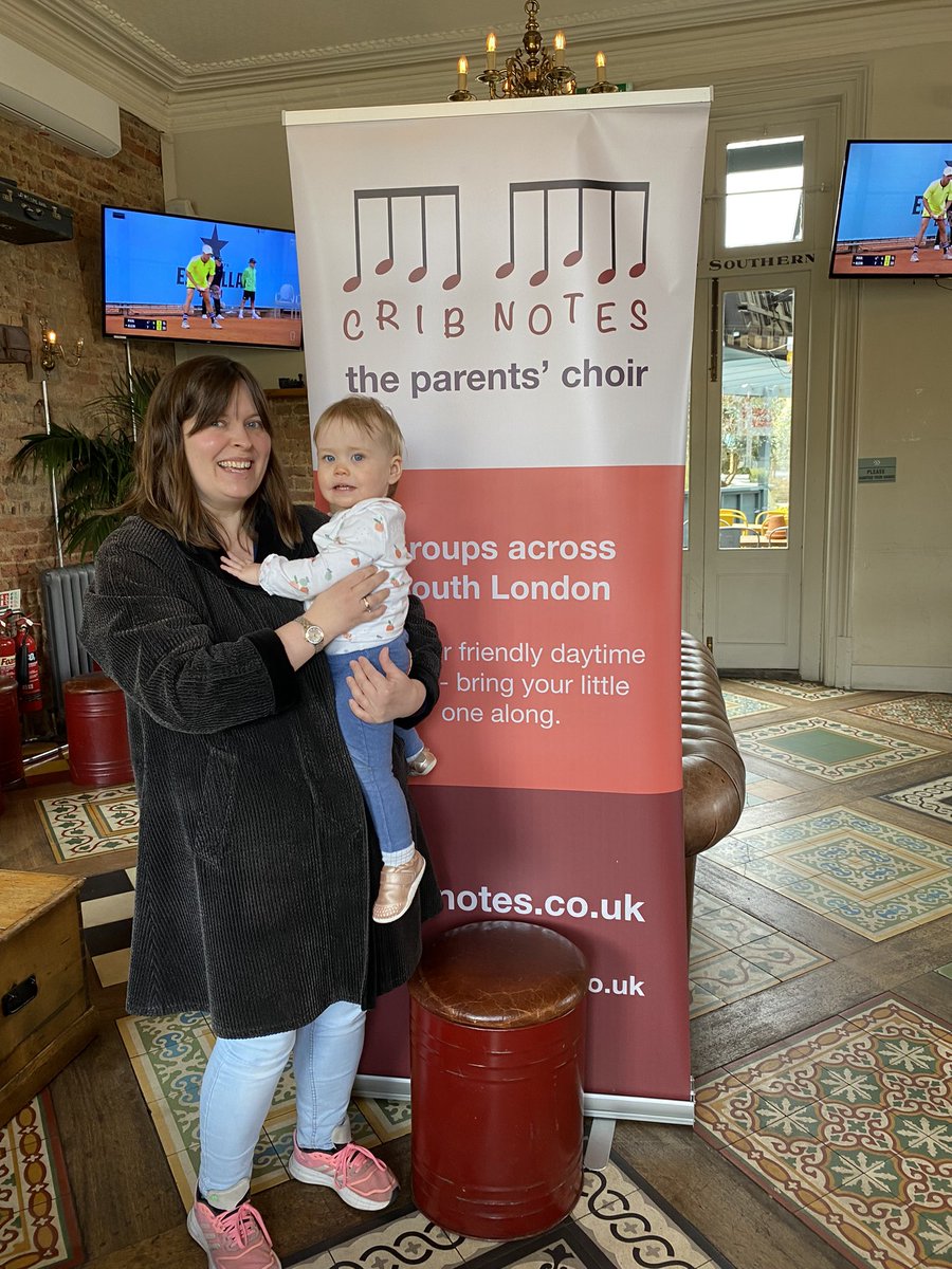Did you know our Choir Leader @EleanorRastall also runs @CribNotesChoir ? Here is Palace Acappella & Crib Notes member Rachel & future soprano Robin! Book your taster session here - palaceacappella.co.uk/join-us For info on Crib Notes you can head to cribnotes.co.uk
