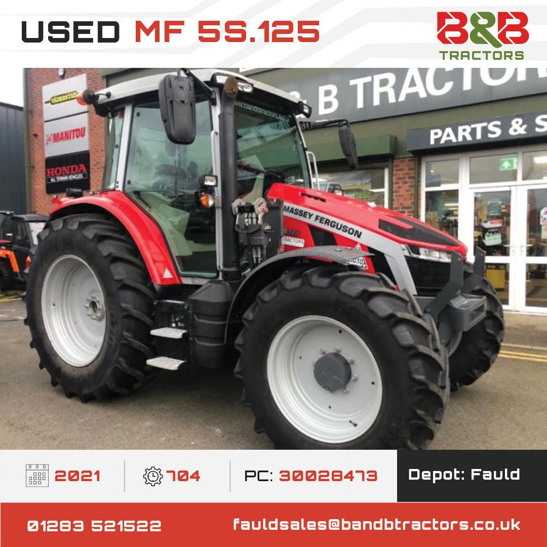 ❗ Used Massey Ferguson 5S.125 ❗ ✅ Essential Spec ✅ Telescopic Mirrors ✅ Air Conditioning For more information, please visit our website - bandbtractors.co.uk/used-equipment…