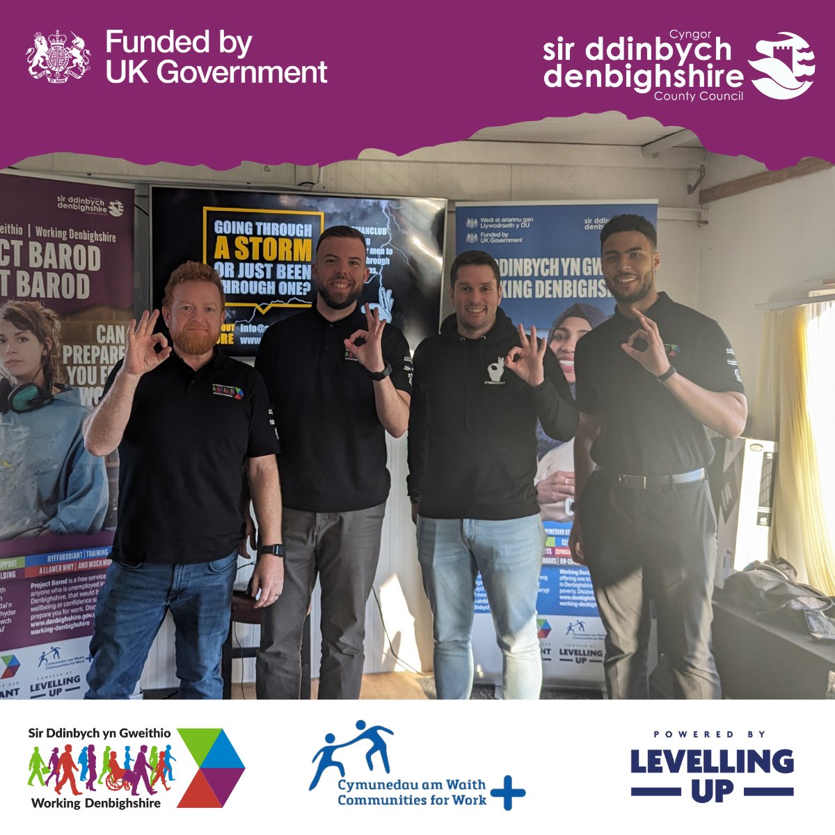 Thank you to @andysmanclubuk for joining us at our Men’s Mental Health evening yesterday! 👌 If you would benefit from wellbeing support Barod can help you ❗ Sign up today at: working.denbighshire.gov.uk To view our future events visit: denjobs.org/calendar-2/ 📅