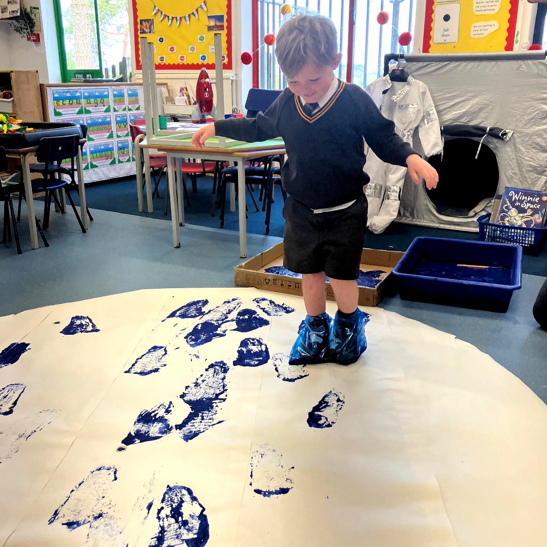 Reception took a great step for mankind today, as they indulged in a little 'moon walking' as part of their space topic! #StHilarysSchool #Space #Science #LifeAtStHilarys #PrepSchoolSurrey