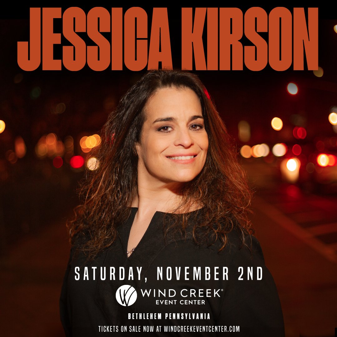 The hilarious Jessica Kirson comes to the Wind Creek Event Center in Bethlehem on Saturday, November 2nd! Tickets are on sale NOW! Click Here for Tickets: bit.ly/3xLkt5j