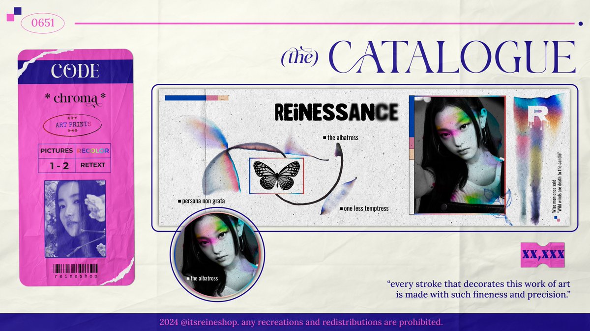 any interactions are appreciated, thankiee!
haii rei finally menambahkan katalog baru untuk series layout art prints 🎨

kenalin ini 'chroma' diambil dari chromatography art! kalo ada kesamaan atau apapun itu dengan BA lain boleh kindly tell me by dm yapps
#zonauang