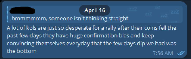 was talking about this in a group chat 10 days ago beware of who you are following, there are some KOLs that no matter the situation or charts will just tell you to spam buy buy buy on every single dip and will draw lines on a chart to make the price go up no matter how the…