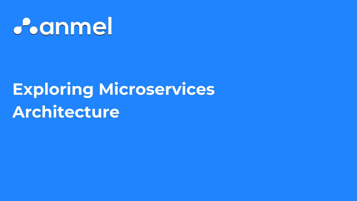 𝐄𝐱𝐩𝐥𝐨𝐫𝐢𝐧𝐠 𝐌𝐢𝐜𝐫𝐨𝐬𝐞𝐫𝐯𝐢𝐜𝐞𝐬 𝐀𝐫𝐜𝐡𝐢𝐭𝐞𝐜𝐭𝐮𝐫𝐞

Microservices are at the heart of flexible, scalable software systems. Learn how we're implementing them for our clients on our site. 

anmel.com/us-en/1-year-f…

#Microservices #SoftwareArchitecture