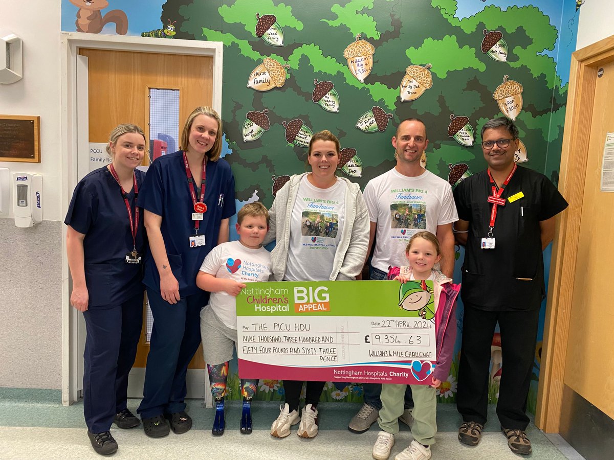 What an incredible amount raised by an inspirational young fundraiser. We welcomed William, his sister Georgia, and their mum and dad to PICU to celebrate the amazing amount raised and how far William has come since his stay on the unit.