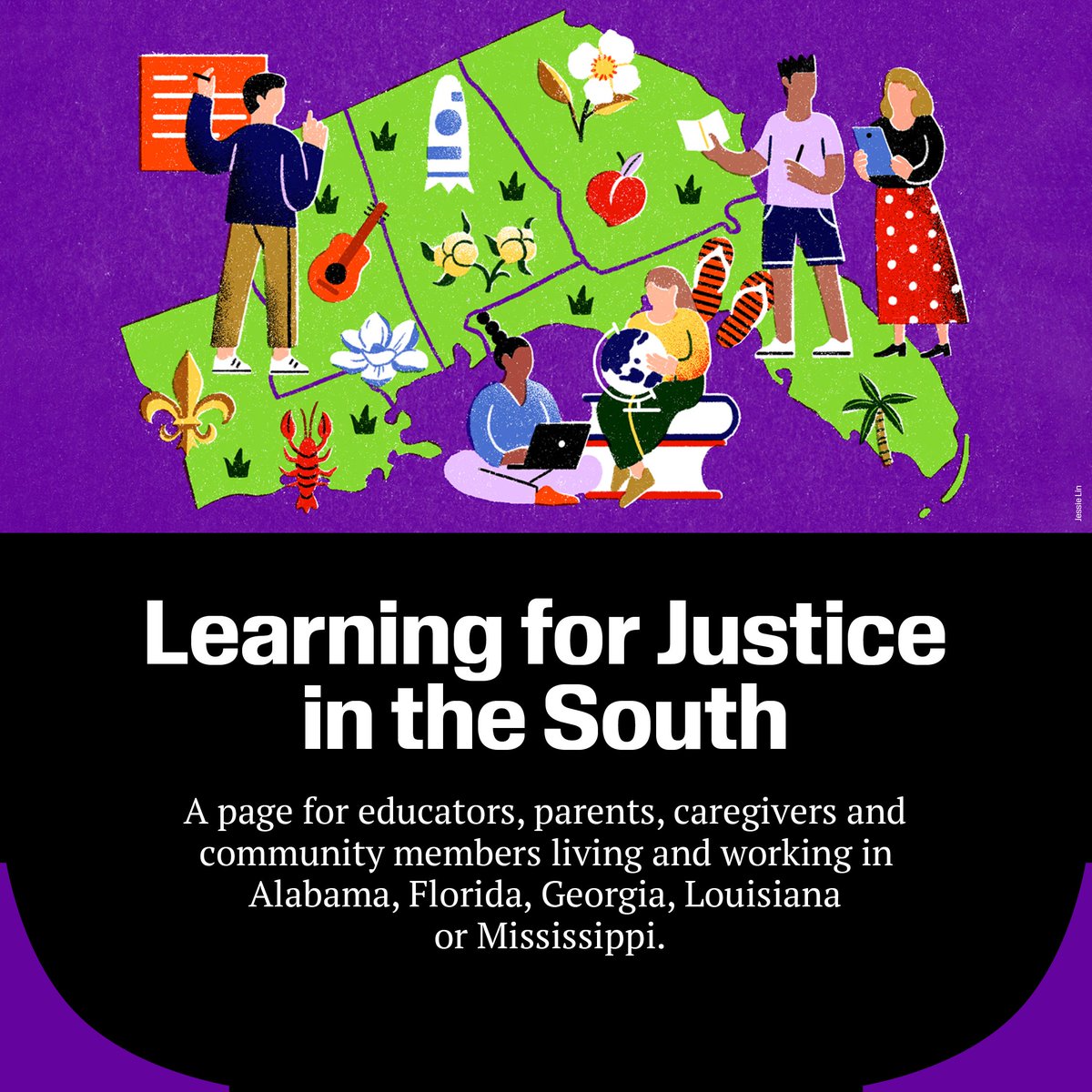 📚 Explore valuable @LearnForJustice resources highlighting #InclusiveEducation & racial & #socialjustice across Alabama, Florida, Georgia, Louisiana & Mississippi 🔗: bit.ly/3wdYDXy Join us in shaping an equitable future for all young people! ✊🏽✨ #LFJInTheSouth