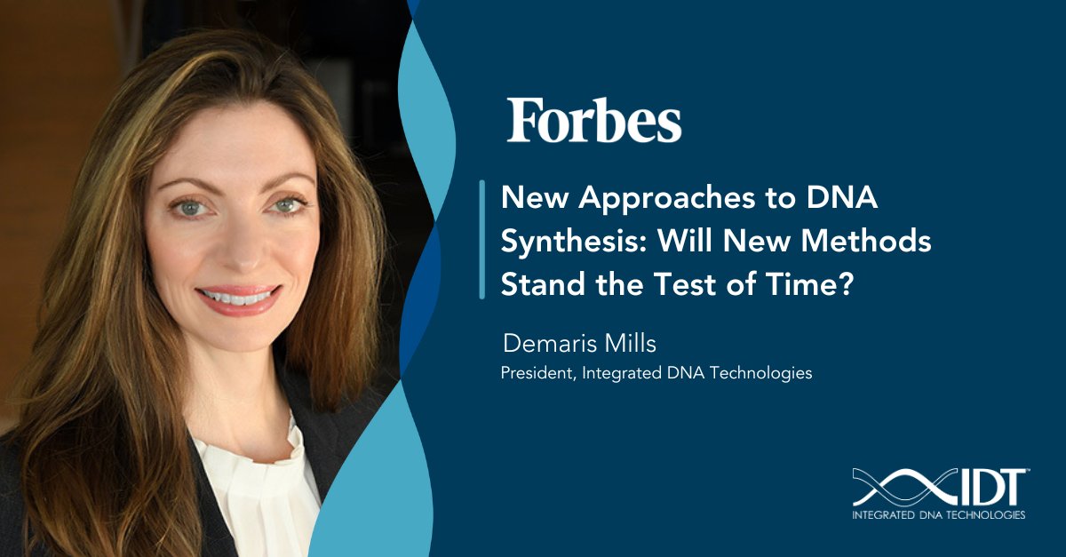 The demand for #synthesizedDNA is fueling a wave of new methods that promise speed, efficiency, and sustainability—but which methods will stand the test of time, and what are the associated risks? Read more from IDT's Demaris Mills in @ForbesTechCncl: bit.ly/4bcJQeA