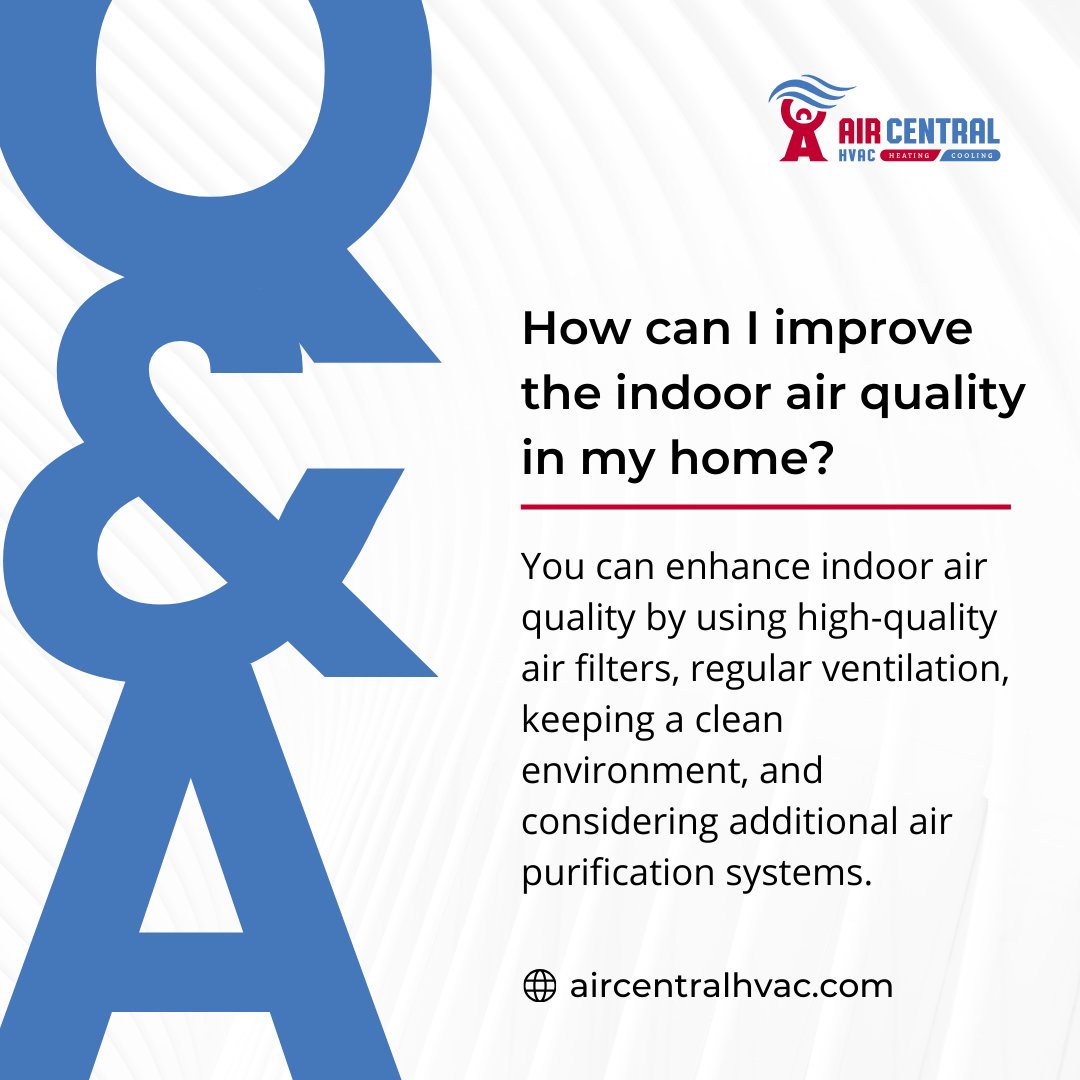 Improving indoor air quality in your home can be achieved by adopting several key practices. 

First, invest in high-quality air filters for your HVAC system to trap dust, pollen, and other particulates. 

#aircentralhvac #garlandhvac #heatingandcooling #hvacservices #acrepair
