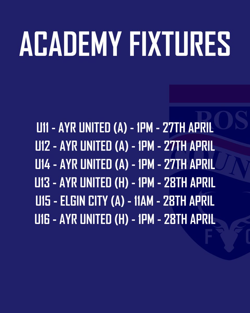 🦌 The fixtures our Young Staggies face this weekend.