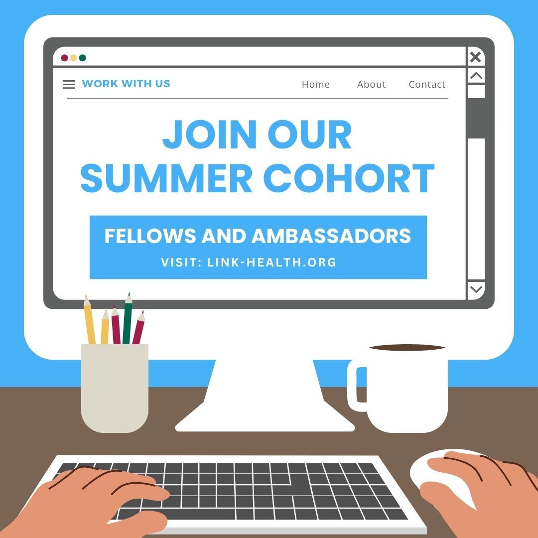 🌟Link Health is seeking passionate changemakers for our summer cohort!🌞Our fellows & ambassadors can use our program as an internship, fellowship, practicum, course credit & more🚀 We still have a few paid fellowships available. Ready to start making an impact? Reach out to us!