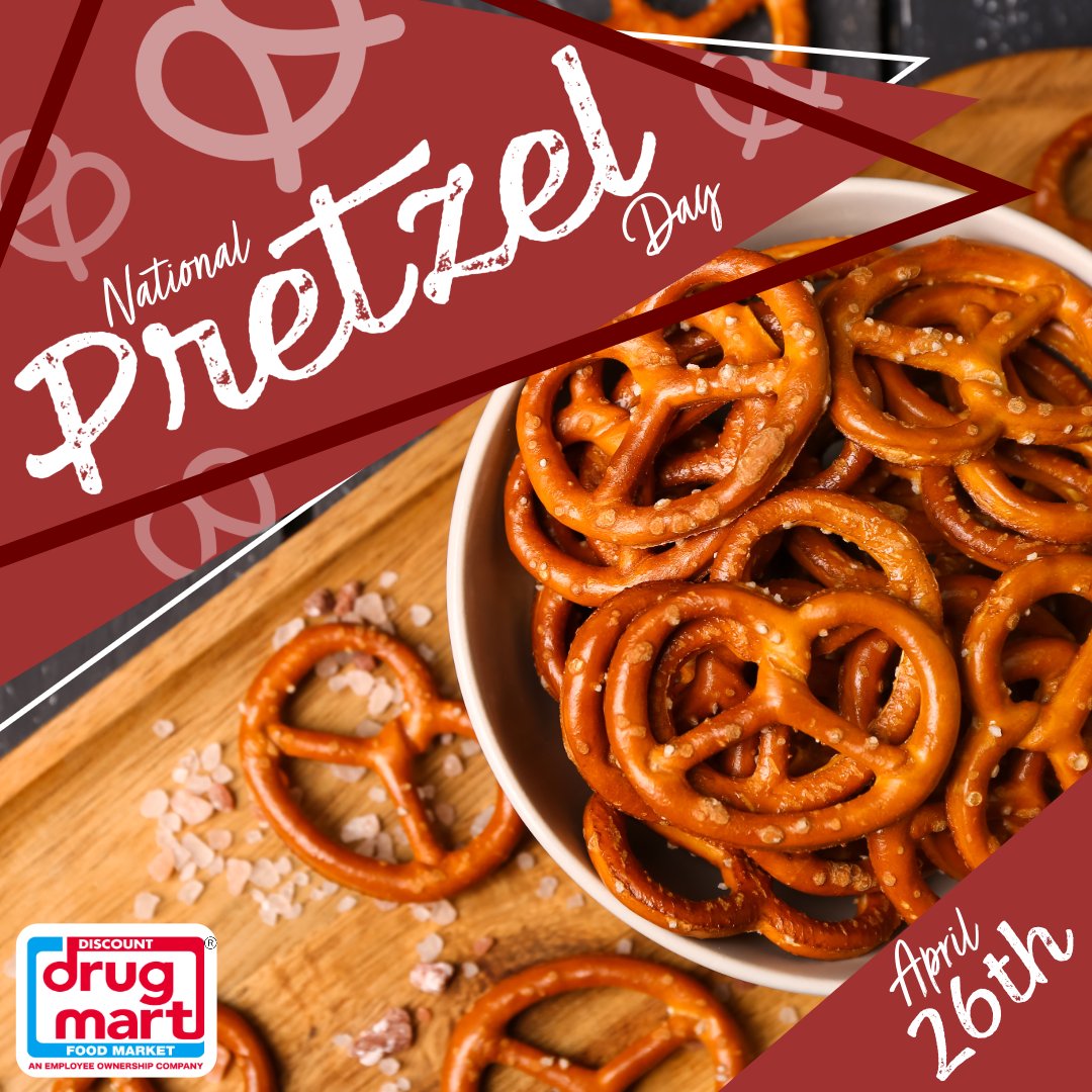 It's National Pretzel Day, so dive into some salty goodness! 🥨 Whether you prefer twists, sticks, or knots, we've got your perfect pretzel fix waiting. Treat yourself to a bag of your favorite brand today! Snack today: bit.ly/43RFt6e #SaltySatisfaction #DDM #ohio