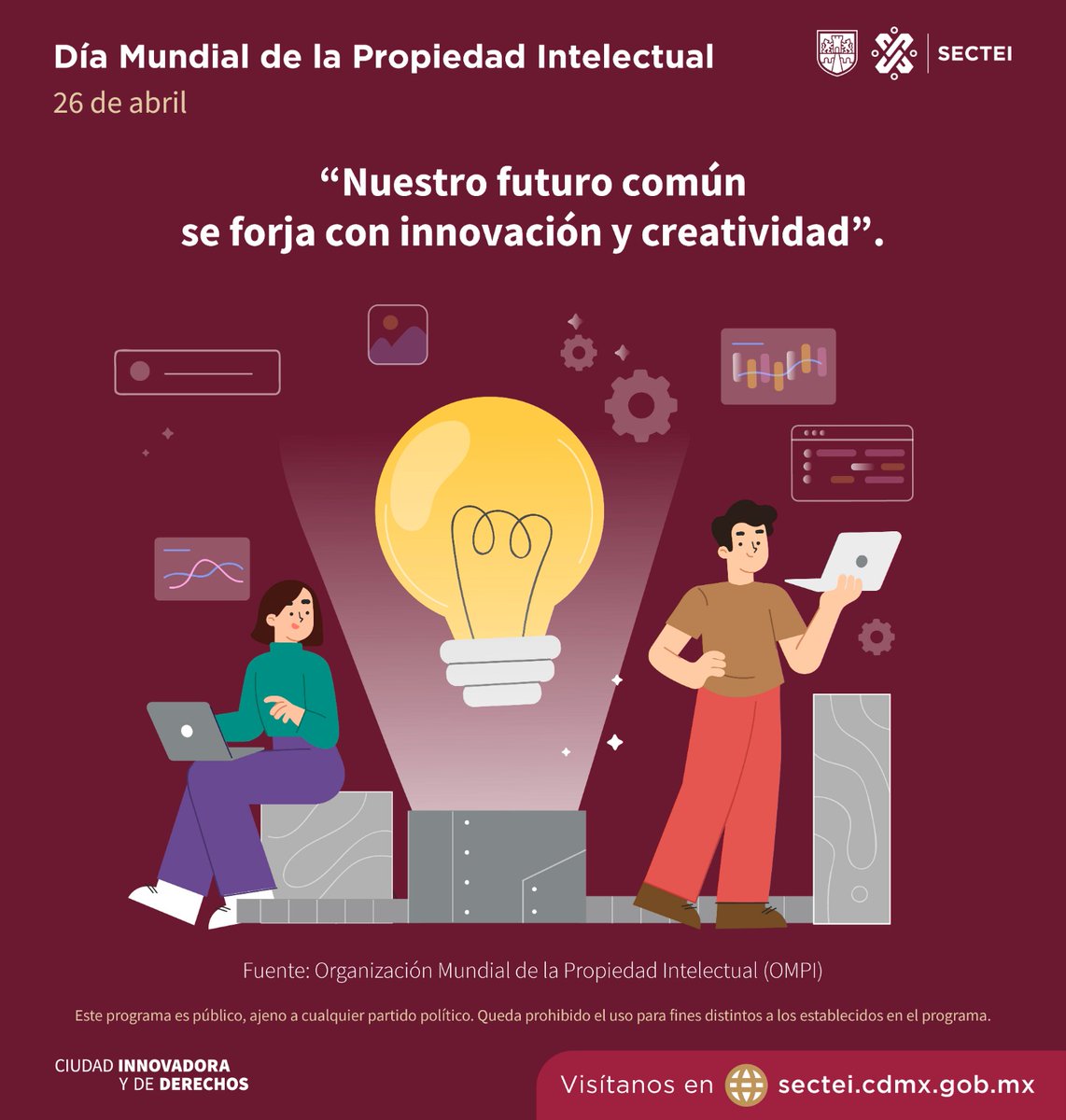 El #DíaMundialdelaPI es una oportunidad para explorar cómo la propiedad intelectual (PI) 💡🤔 puede ampliar las soluciones innovadoras y creativas, esenciales para construir un futuro común y con ello alcanzar los Objetivos de Desarrollo Sostenible.