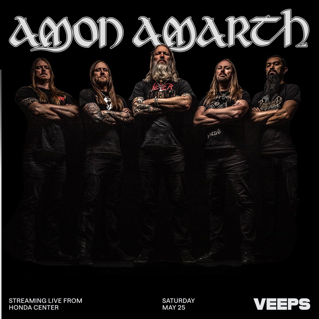 Calling all Vikings! 🔥 Join us for an epic livestream experience, LIVE from Anaheim, CA on Saturday, May 25. Experience the glory of the battlefield from wherever you are! veeps.events/amonamarth