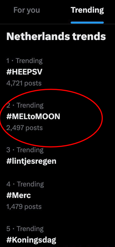 Thanks Netherlands, TO THE MAAN
#HEEPSV watch out, we're coming for you!
#MELtoMOON