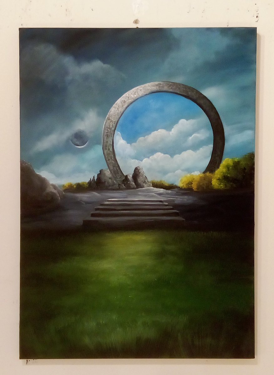 My Stargate, acrylic on canvas, 50x70 cm , for sale🤗🥰♥️ @elonmusk #universe #space #spacex #spaceshuttle #nasa #planet #planets