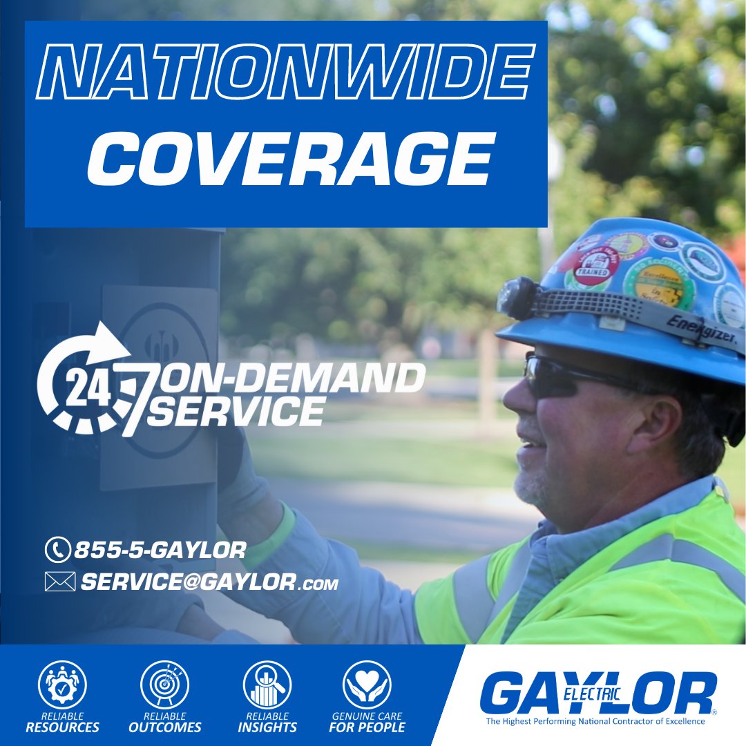 Whether you’re seeking immediate emergency response or continued support for routine maintenance, Gaylor Electric will execute the work with the precision and care your facility requires. #MaintenanceExperts #AroundTheClock