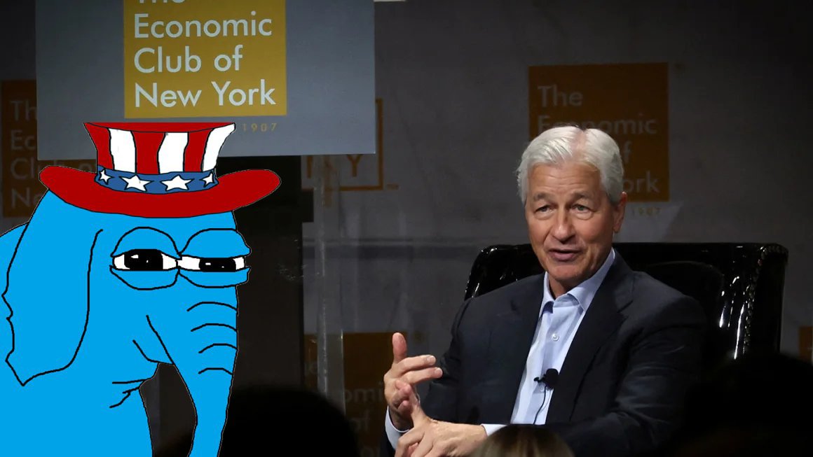 BREAKING NEWS: JPMorgan/Chase CEO Jamie Dimon has recognized that there's an elephant in the room 👀