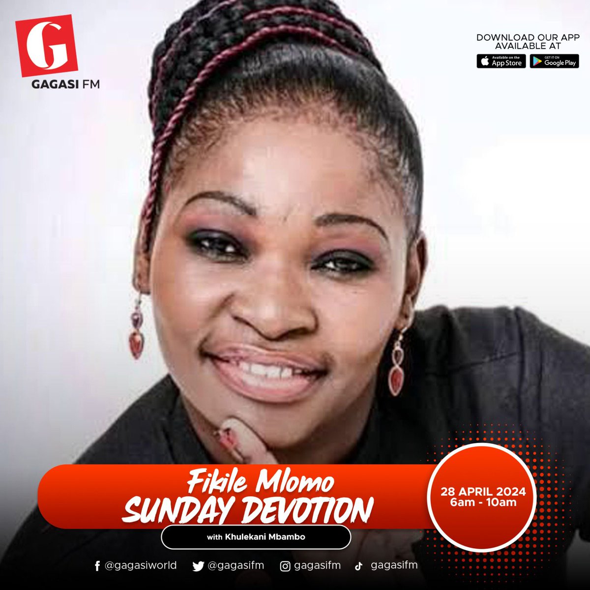 🚨 On Air 🚨 Joining us on the spotlight namhlanje, is a KZN songstress u Fikile Mlomo. Interact with us on this conversation, by dropping your questions below. 🎙 #GagasiFM #SundayDevotion