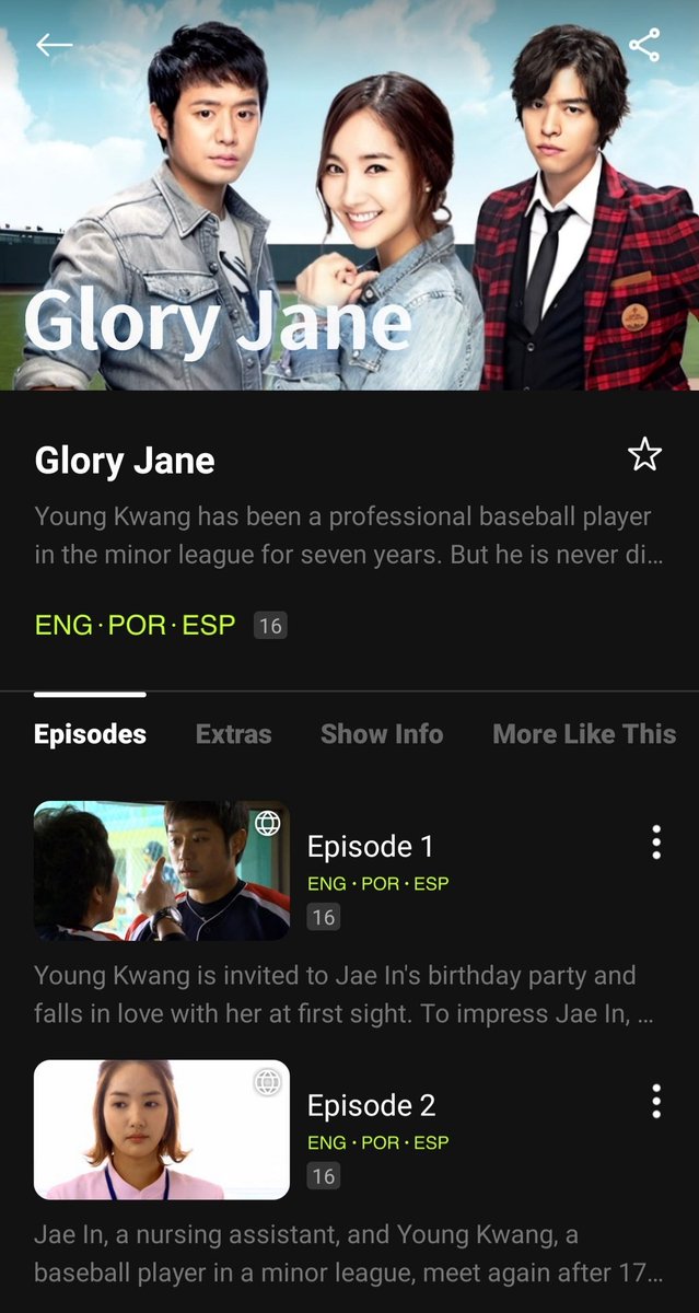 finally kocowa is available in my country which means i can rewatch high kick and glory jane 😭 i am so happy 😭😭