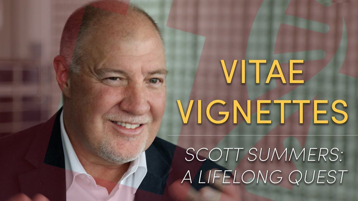 Scott Summers: A Lifelong Quest We're proud to share the Vitae Vignettes video from Scott Summers, PhD. Vitae is a hallmark event recognizing research excellence across the University buff.ly/3w8J2bN