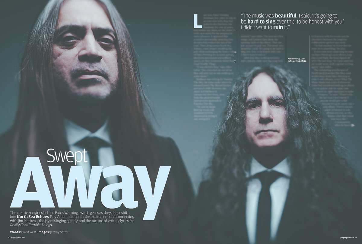 . @fateswarning men Jim Matheos and @realrayalder tell us all about their excellent new post-rock project @NorthSea_Echoes in the new issue of Prog Magazine. This issue is in the shops now! Or you can buy online here: bit.ly/buyprogmag