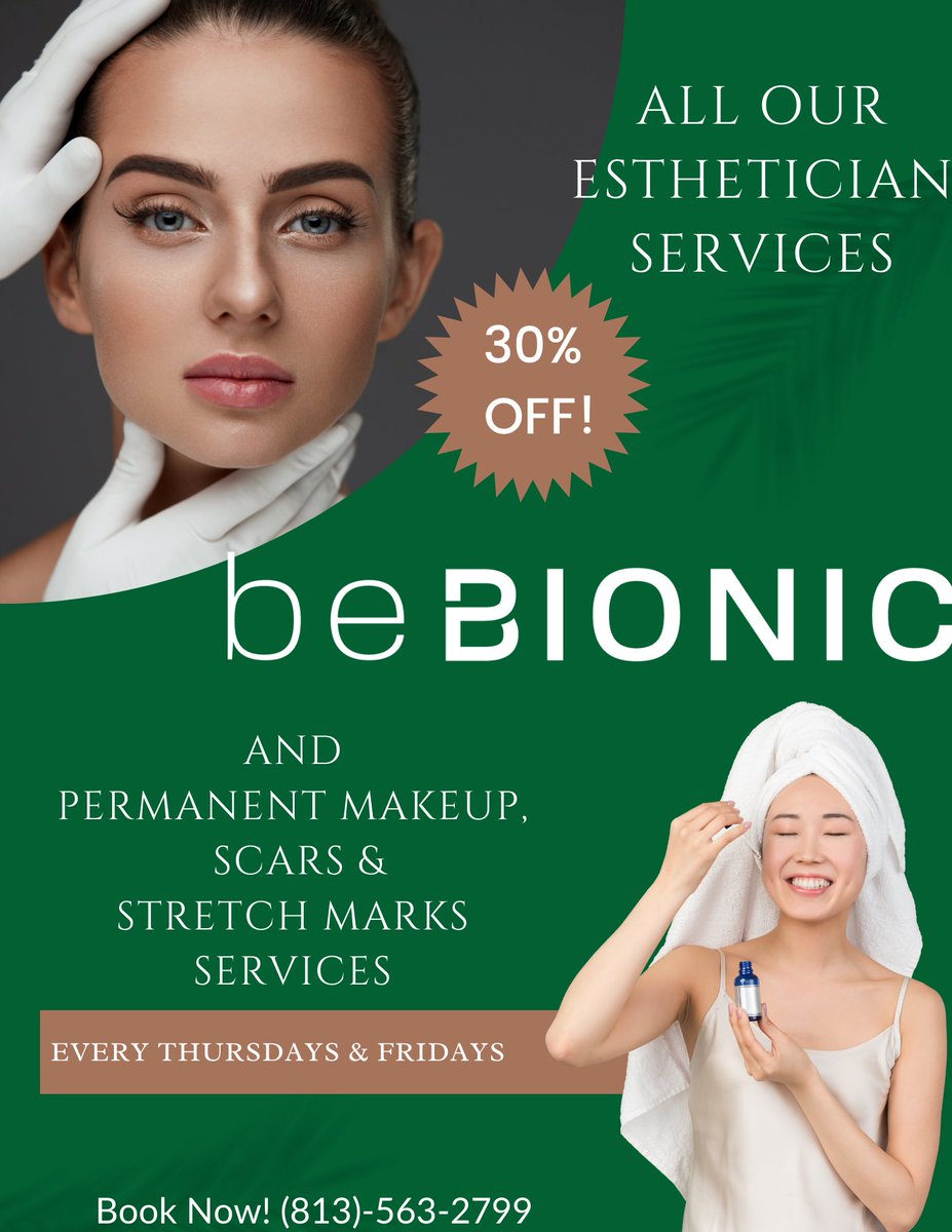 Get your glow with a 30% off discount! Join us every Thursday and Friday for unbeatable deals on permanent makeup &amp; esthetician services. Don't miss out—book your appointment and treat yourself to some pampering! #SkincareSavings #EstheticianLove #BeautyDiscount #SelfCareDeals