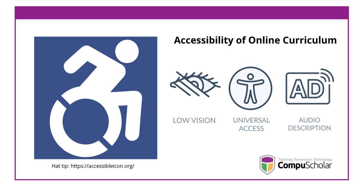Read our blog post and watch the accompanying webinar: “Accessibility of Online Curriuclum.” Learn how CompuScholar's online curriculum meets accessibility standards for all students. #ComputerScience #CSforAll #AccessibilityStandards #DigitalAccessibility ow.ly/N2PN50R9CJw
