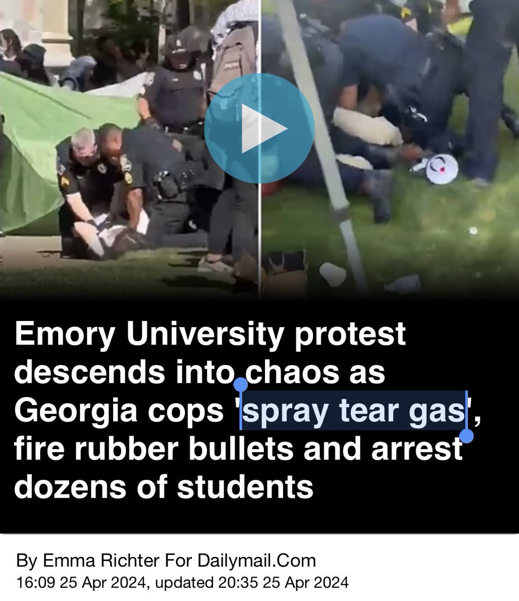 It’s full blown fascism now: They’re tearing gassing student protesters.